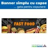 Banner Stradal Fast Food - Print Calitate Latex, Frontlit 440g, Rezistent Vant - Publicitate Exterior/Interior, 600x1200 DPI