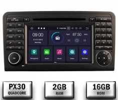 Navigatie Mercedes Benz ML W164 GL X164, Android 10, Quadcore PX30 2GB RAM + 16GB ROM cu DVD, 7 Inch - AD-BGWMBMGP3 foto