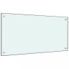VidaXL Panou antistropi de bucătărie, alb, 80x40 cm, sticlă securizată 249454
