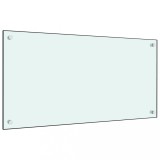 VidaXL Panou antistropi de bucătărie, alb, 80x40 cm, sticlă securizată