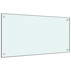 vidaXL Panou antistropi de bucătărie, alb, 80x40 cm, sticlă securizată