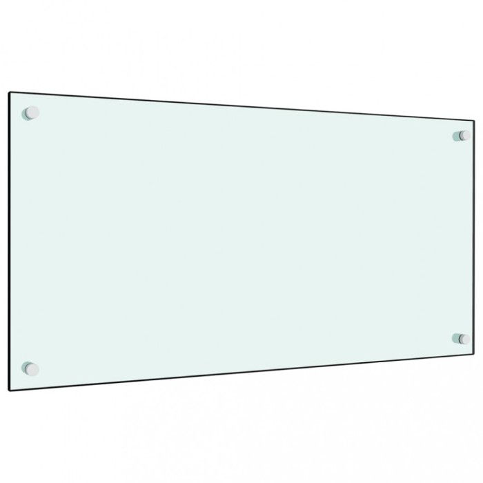 vidaXL Panou antistropi de bucătărie, alb, 80x40 cm, sticlă securizată 249454
