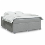 VidaXL Pat continental, gri deschis, 180x200 cm, material textil