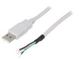 Cablu USB 2.0 A, 0.5m, gri, Bq Cable