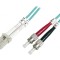 Patch cord fibră OM3 LC/UPC-ST/UPC 1m LSZH turcoaz