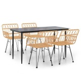 Cumpara ieftin Set mobilier de gradina, 5 piese, poliratan