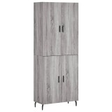 Cumpara ieftin Dulap inalt, gri sonoma, 69,5x34x180 cm, lemn compozit