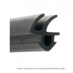 Cheder sau garnitura pentru partea mobila de toc+cercevea, PVC, negru - (preț/ml) foto