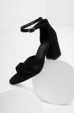 Cumpara ieftin Answear Lab sandale din piele intoarsa culoarea negru