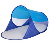 Cort plaja si picnic semi-deschis Sersimo, protectie UV, 200x120x95cm, albastru Household NewTrend