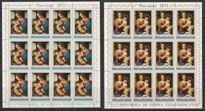 Guinea Ecuatoriala 1972 - Craciun COALA COMPLETA 7V MNH foto