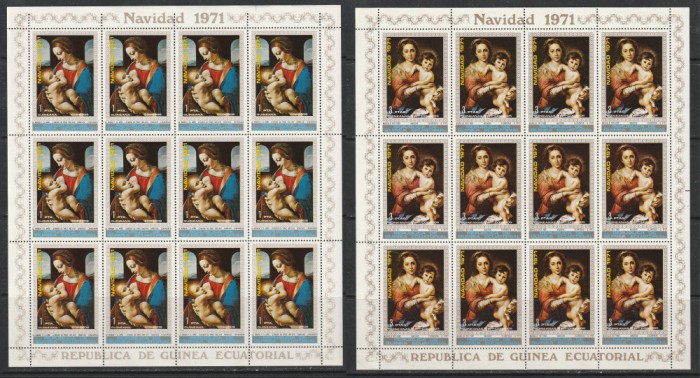 Guinea Ecuatoriala 1972 - Craciun COALA COMPLETA 7V MNH