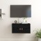 vidaXL Dulap de perete, negru, 60x30x30 cm, lemn masiv de pin 818373