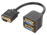 Splitter VGA 15pin HD - D-Sub 2x soclu, 0.2m