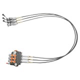 Distribuitor hidraulic cu 3 manete, cablu 2,5 m, 250 bar, 80L/min Breckner