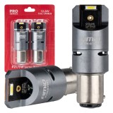 Becuri auto LED AMiO P21/5W Full Canbus Pro 12V/24V, lumina alba