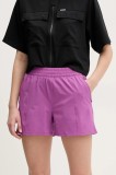 Columbia pantaloni scurți outdoor Endless Strand culoarea violet, neted, high waist, 2119234