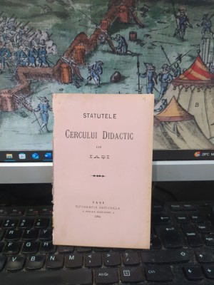Statut cerc didactic Iasi 1904 foto