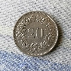 MONEDA 20 rapen 1970. ELVETIA.*