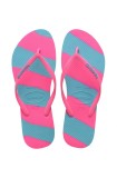 Havaianas slapi SLIM COLOR FUN femei, culoarea roz, cu toc plat, 4149323-5569
