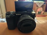 Sony Alpha A6100, 24.2MP, 4K, Mirrorless, Obiectiv 16-50mm, 2 Acumulatori, Card 256GB, Incarcator, Cititor Card