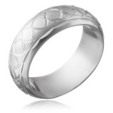 Inel argint 925 - ochiuri &icirc;mpletite gravate - Marime inel: 62