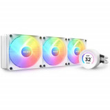 Cooler CPU NZXT Kraken Elite 360 RGB, pompa cu ecran LCD, controller ARGB, alb