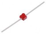 LED roșu axial 1,65mm 1&divide;10mcd 90&deg; convex