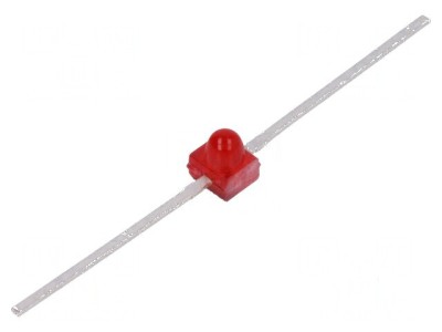 LED roșu axial 1,65mm 1&amp;divide;10mcd 90&amp;deg; convex foto