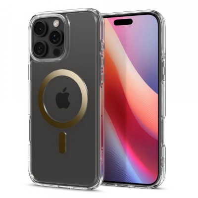 Husa MagSafe pentru Apple iPhone 16 Pro Max, Spigen, Ultra Hybrid, Aurie ACS08001 foto