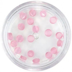 Decorații pentru unghii 3mm - strasuri rotunde, roz deschis
