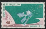 Saint Pierre et Miquelon 1966 - Colonii franceze , Telecomunicatii , Lansarea satelitului francez D1 , serie o valoare dantelata , MNH ,Mi.415, Spatiu, Nestampilat