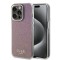 Husa Guess Hardcase IML Faceted Mirror Disco Iridescent iPhone 15 Pro, roz, GUHCP15LHDECMP