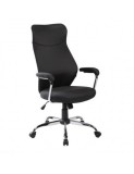 Scaun directorial ergonomic SL Q319, suport lombar, mecanism de balans, tapiterie stofa, inaltime reglabila, negru