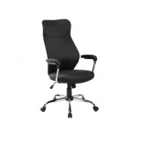 Scaun directorial ergonomic SL Q319, suport lombar, mecanism de balans, tapiterie stofa, inaltime reglabila, negru
