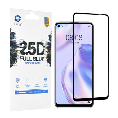 Folie protectie telefon Huawei P40 Lite 5G - Lito 2.5D FullGlue Glass - Black foto