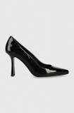 HUGO stilettos de piele Alexis culoarea negru, 50487934