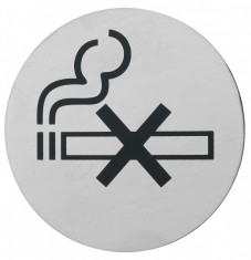 Semn indicator pentru nefumatori (din inox), ? 7.5 cm foto