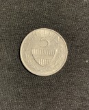 Moneda 5 schilling 1987 Austria