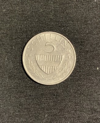 Moneda 5 schilling 1987 Austria foto
