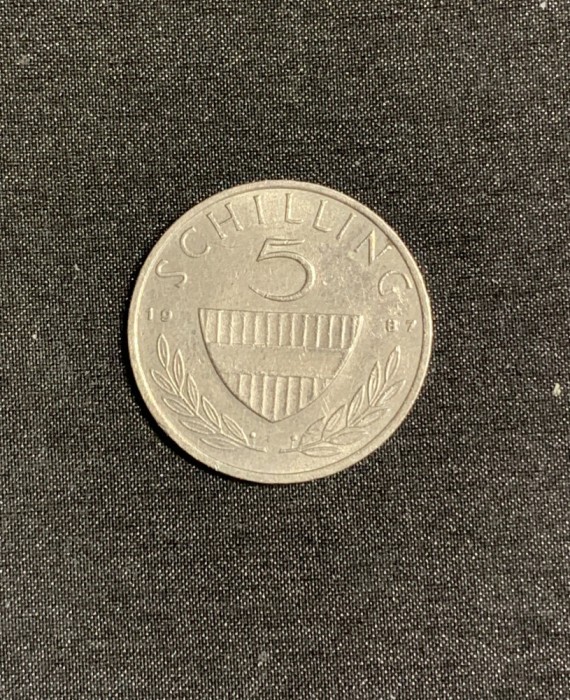 Moneda 5 schilling 1987 Austria