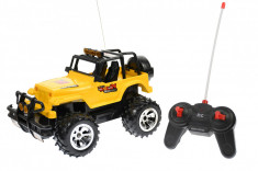 Masinuta de jucarie cu radiocomanda, 1:14 , Jeep Offroad, baterii reincarcabile incluse, Galbena - 2115G foto