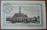Carte postala, Cluj, Biserica Muhaly, 1922