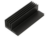 Radiator extrudat cu aripioare negru FISCHER ELEKTRONIK 100x25x45mm aluminiu anodizat