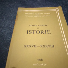 STUDII SI ARTICOLE DE ISTORIE XXXVII - XXXVIII 1978