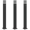 Lampa exterioara de podea cu senzor, negru, 110 cm, aluminiu