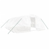 Cumpara ieftin Sera cu cadru din otel, alb, 30 m&sup2;, 6x5x2,3 m