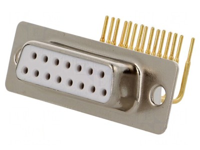 Conector D-Sub 15-Pin Mamă PCB 90&amp;deg; THT foto
