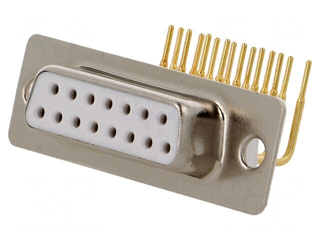 Conector D-Sub 15-Pin Mamă PCB 90&deg; THT