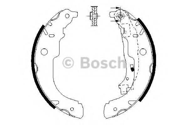 Set saboti frana PEUGEOT 207 SW (WK) (2007 - 2016) BOSCH 0 986 487 721